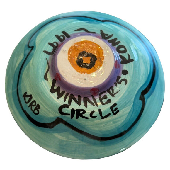 Kelly Jo Kuchar 1997 Hand Painted Bowls Signed Hawaii Surfing Prize Set of 2 - Picture 5 of 8